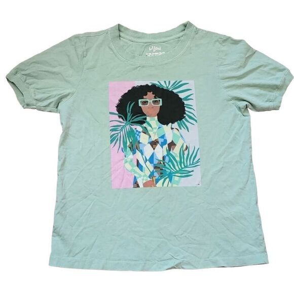 Bijou Karmann Graphic Art T-Shirt In Coral - Picture 1 of 3
